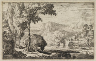 St G 206
<br/>
Landschap met bergen met op de voorgrond een relief
<br/>
<em>Dietrich, Christian Wilhelm Ernst (1712-1774)</em>